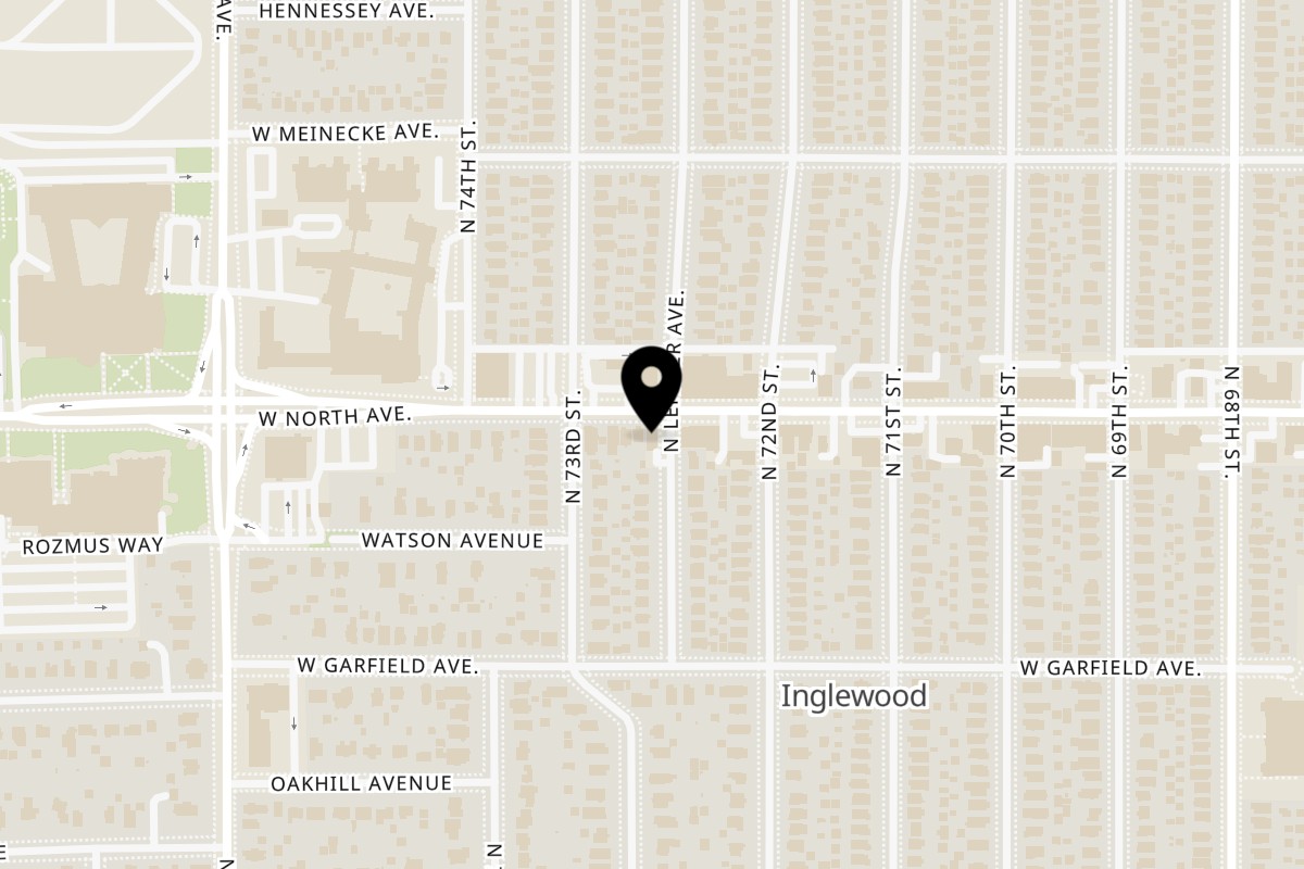 Map showing the location of BB's on North on 7237 W North Ave in Wauwatosa